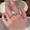 French Zirconia Pearl Open Ring Trio - Unique, Versatile Fashion Statement