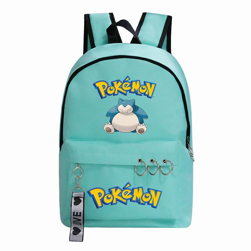 Animation Odd Print Travel Bag Large Capacity Mint Green Student Schoolbag