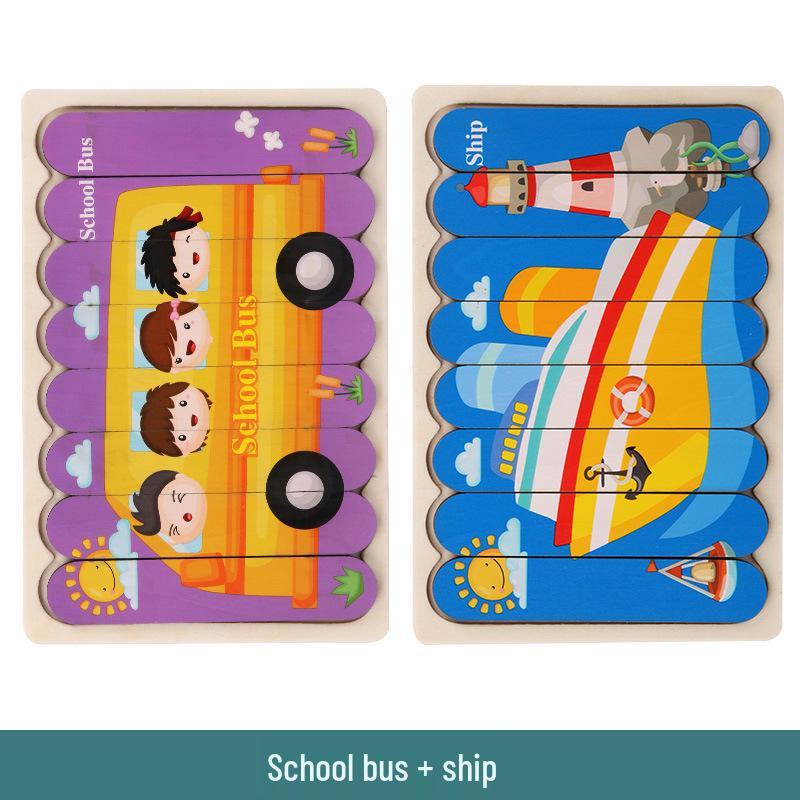 

Креативный пазл из деревянных полосок: Развивающие игрушки для детского сада и языковых занятий для малышей Standard