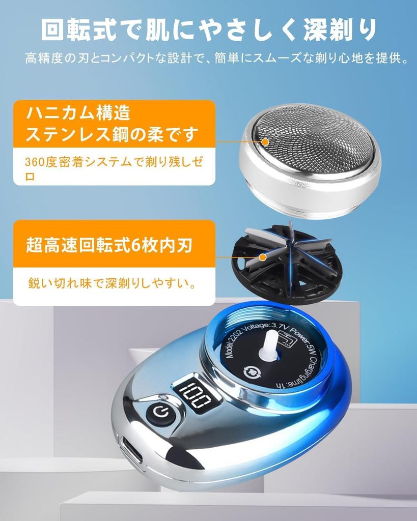 Innovative Compact Electric Shaver with 6 Rotating Compact and Fast LED Ideal for and Car Popular and Recommended for Men [2025 Model] High-Speed