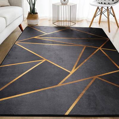 Geometryczny dywan do salonu aksamitny dywanik dla dzieci dywaniki nocne do sypialni miękkie kwadratowe puszyste dywany domowa sofa dekoracja stołu mata