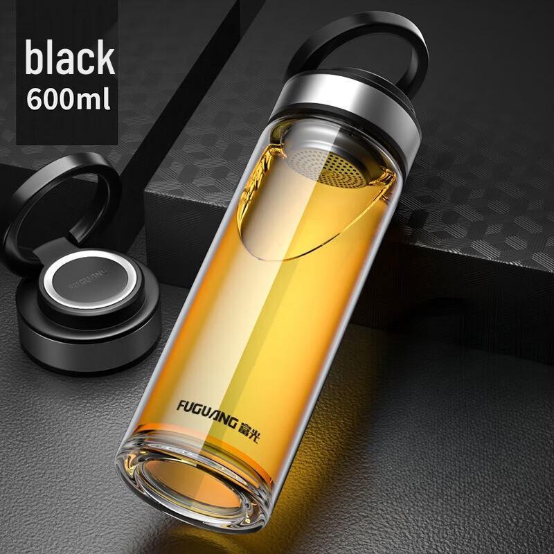 FUGUANG Portable Glass Tea Infuser Water Bottle