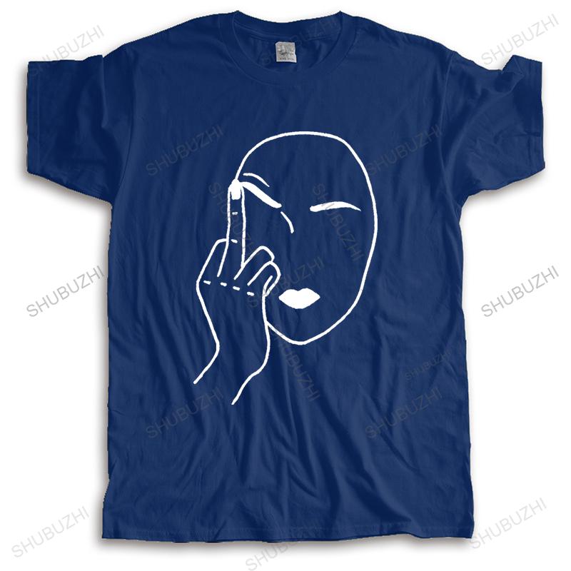 GONTHWID Mittelfinger Gedruckt Kurzarm T Shirts Männer Hip Hop Mode Lässig Baumwolle T-Shirt Lustige Streetwear Tops Tees