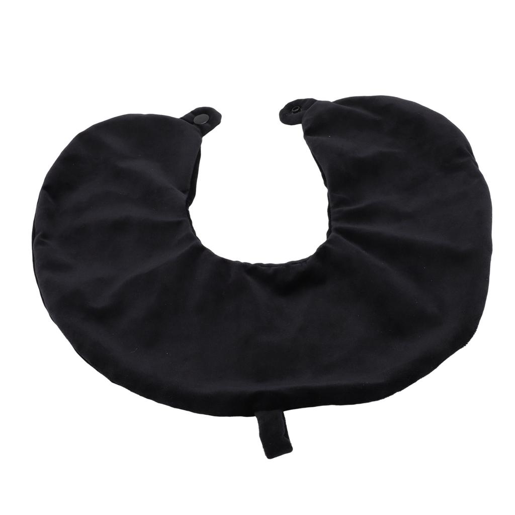 2 Pcs U Shaped Travel Pillow Case Ultra Soft Zipper Closure Replacement Cover for Neck Pillow Black