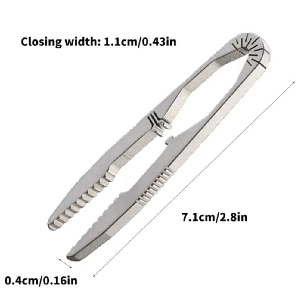 Portable Camping Tweezer Small Size Outdoor Tool Keychains Survival Supplies  Camping