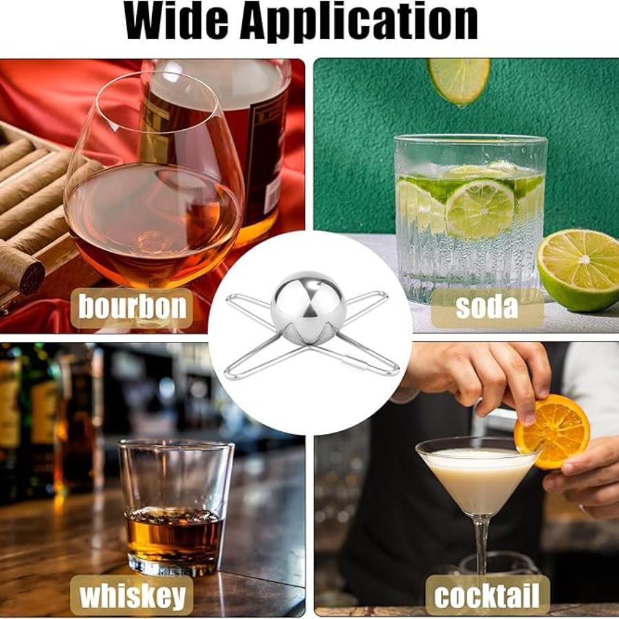 Nástroj na chlazení kávy Espresso Chladicí koule Chladicí koule z nerezové oceli Kovová ledová koule Chlazení Opakovaně použitelná mražená koule na kávu