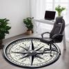 1 Piece Compass Round Rug Suitable For Living Room Bedroom And Kitchen Home Decoration Room Decoration Gift For Friends And Family