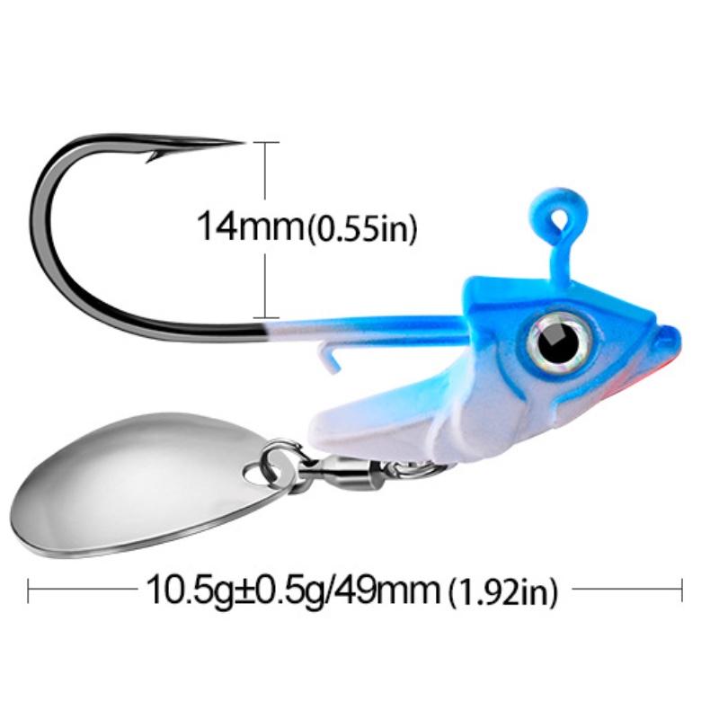 Nalucă de pescuit Proberos Jig018 cu cap de plumb și corp moale Greutate 7g 10g 15g Ideală pentru pescuitul la fund în America de Nord