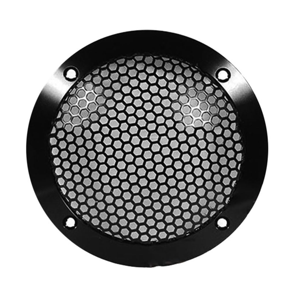 Alliteqwe Aluminum Car Tweeter Speaker Grille Cover Full Metal Mesh Grille for Acoustic Performance, 3 Inch, Black