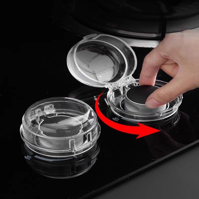 2Pcs Dustproof Clear Stove Knob Protector Durable Gas Oven Stove Knob Guard for Home Kitchen Daily Use Child Safety