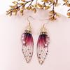 Women Earrings Butterfly Wing Gradient Color Rhinestone Ear Hook Jewelry