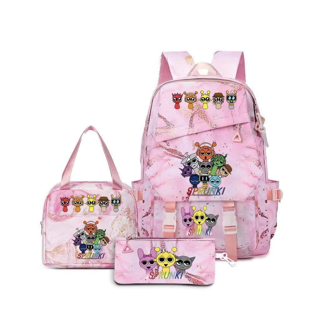 Rhythm Box Music Game Backpack Student Children Cute School Bag Three-piece Lunch