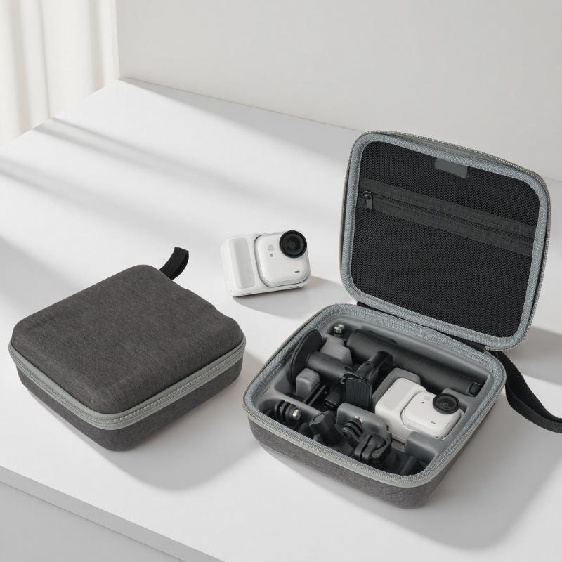 Water Resistant Travel Organizers Carrying Box With Mesh Pocket Suitable For Mini Camera Accessories And Charging Cables