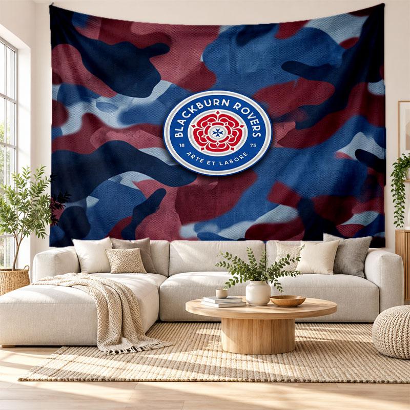Blackburn Rovers Football Wall Tapestry, Soft Fabric Wall Hanging, Decorative Backdrop For Bedroom Home Wall Art