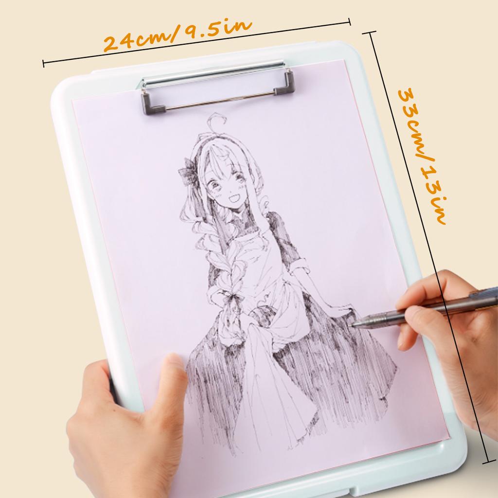 A4 PP Multifunction Storage Box & File Board 2 for 1, Clipboard Case, Suitable for School, Utility, Office, Medical Personnel