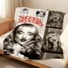 Music S-Sabrina C-Carpenter Throw Flannel Blanket Suitable for Sofas Beds Offices Travel, Camping Chairs