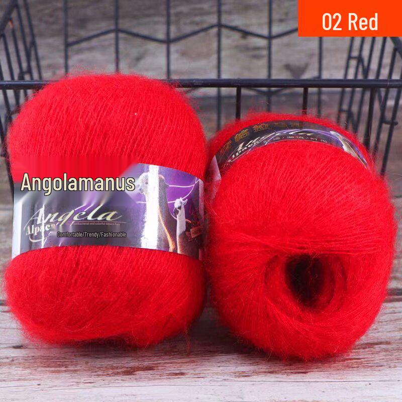 Silk Angora Mohair Fine Wool Yarn - 42g for Crochet Shawls, Scarves, Neck Warmers, and Sweaters.