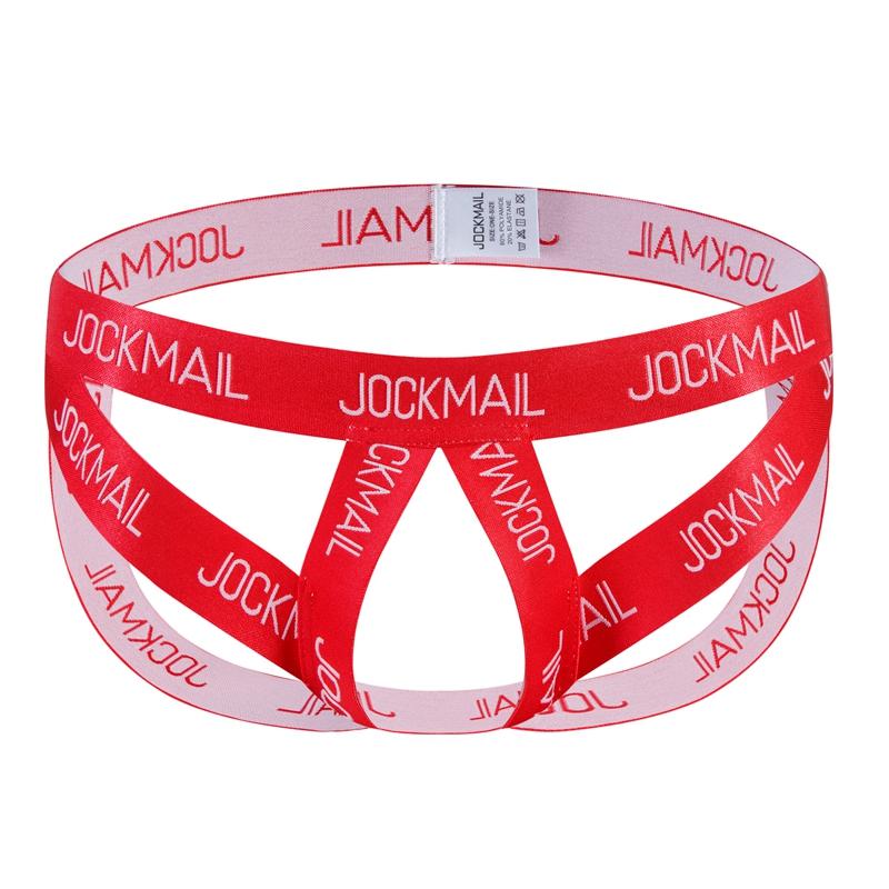Thong JOCKMAIL One Size Specification Elastic band letter print cut-out design sexy men's underwear