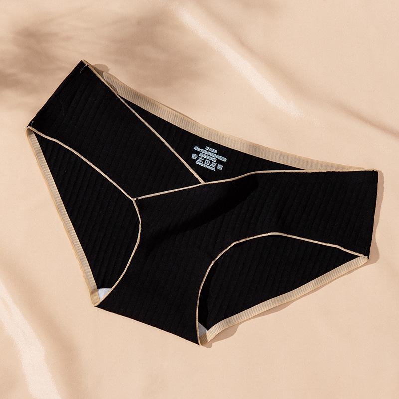 Comfortable Seamless Low-Waist Ribbed Maternity Panties for All Stages of Pregnancy and Postpartum