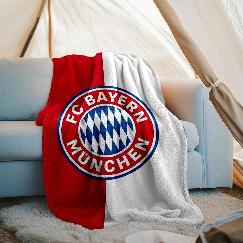 1pc B-Bayern Munich (7) Theme Blanket - Digital Print, Polyester, Cozy for All Seasons, Perfect for Outdoor, and Travel