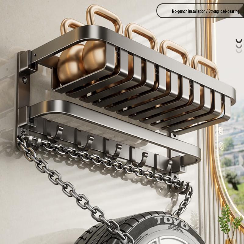 cmaos Foldable Wall-Mounted Bathroom Towel Rack