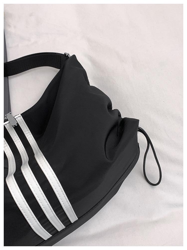 Women's Large Capacity Striped Crossbody Bag - Lightweight, Versatile Sporty Shoulder Backpack