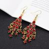 Retro Court Water Drop Fringed Earrings Femininity Versatile Ethnic Style Long Earrings Classical Popular National Style Earrings