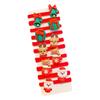 10Pcs Girls Hair Pins Snowman Snowflake Santa Claus Christmas Themed Hair Rings Ponytails Buns