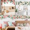 Rose Flower Leaves Combination Bedroom Living Room Home Background Wall Decoration Wall Stickers