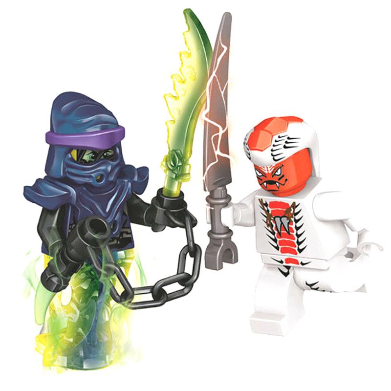 24ks/sada bloků Hračky Snadno sestavitelné Netoxické minifigurky Ninjago