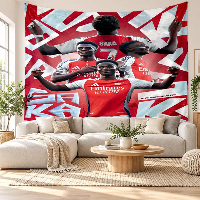 Bukayo Saka Wall Tapestry, Soft Fabric Wall Hanging, Decorative Backdrop For Bedroom Home Wall Art