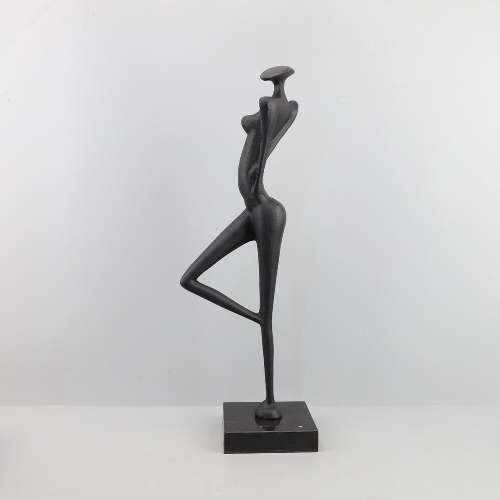 Cast Iron Figure Abstract People Sculpture Modern Art