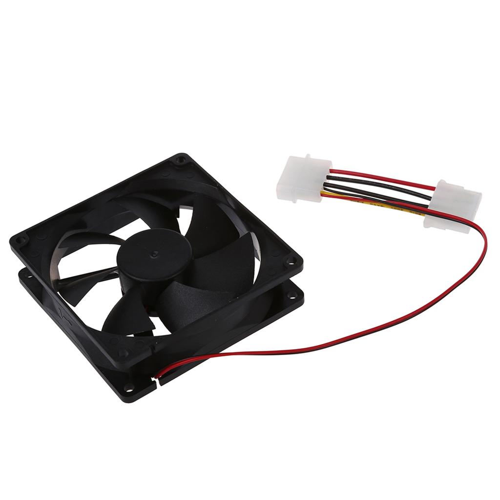 BAAM-2X DC 12V 4 Pin Black Plastic PC Cooling Fan 90Mm X 90Mm X 25Mm