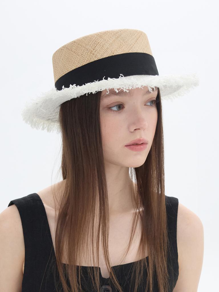 Beulaunhaes Tweed Boater Hat - White