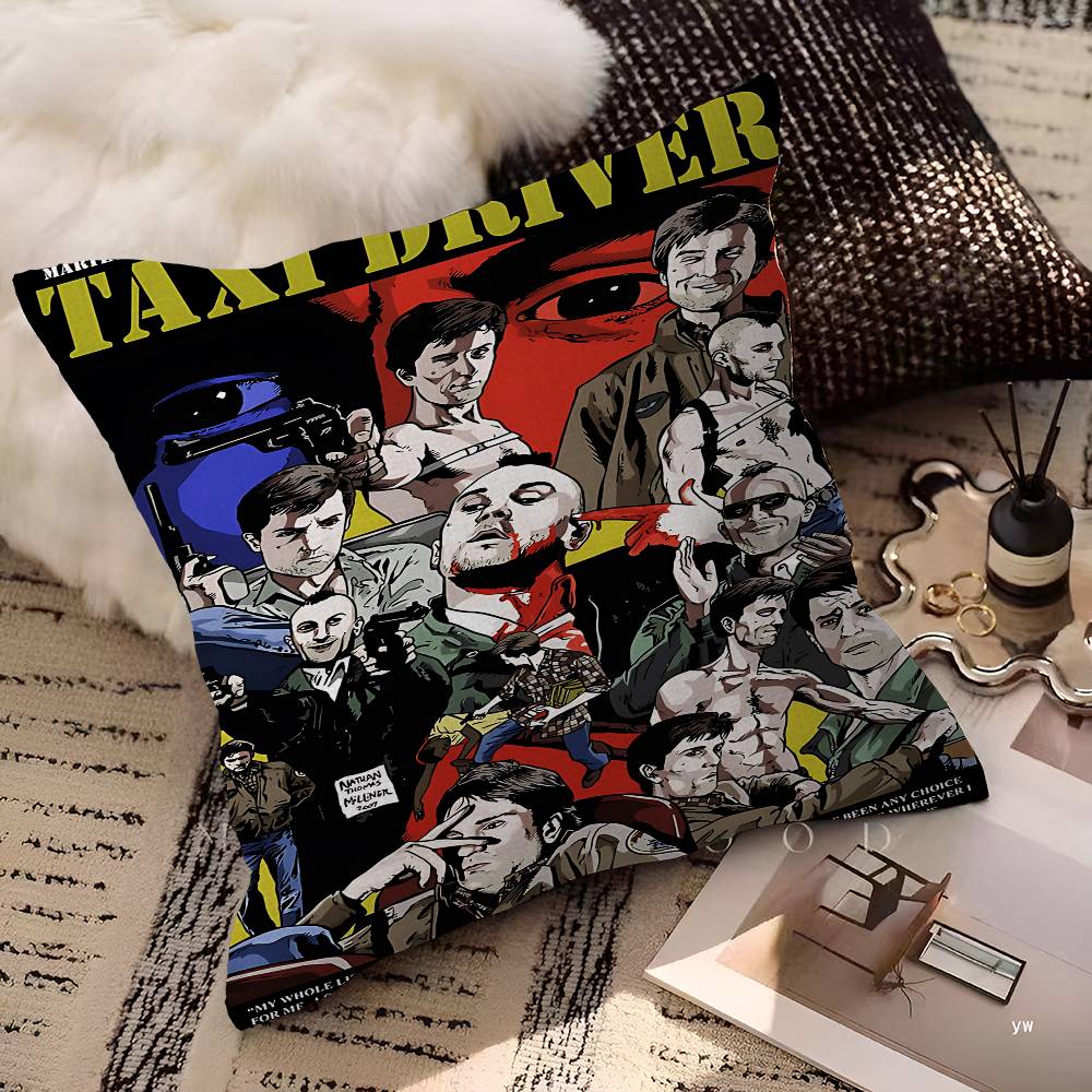 Classic Movie Taxi Driver Cushion Cover Car Throw Pillow Case For Sofa Car Christmas Gift 40x40cm 45x45cm