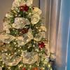 DIY Craft Christmas Decoration Mesh Ribbon 26cm Christmas Flower Wreath Mesh  Party Decor