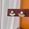 2024 High-End Freshwater Pearl & Shell Fan Earrings: French-Inspired Luxury for Women