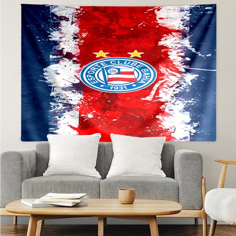 Bahia Fc Crest Emblem Printed Printed Tapestry, for Bedroom,Livingroom, dormitory, Large Wall Decor, Fabric Decor Fan Birthday Gifts