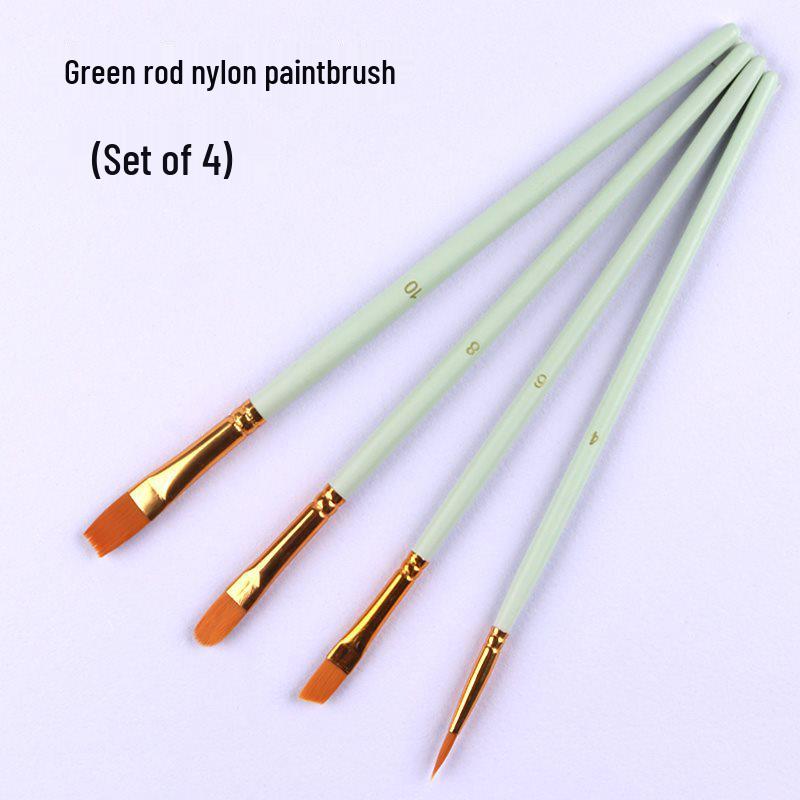 10-Piece Nylon Gouache & Acrylic Paintbrush Set for Students