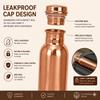 Nirmal Ganga Pure Copper Plain Water Bottle - 1 Litre Each, Shudh Tamba, Superior Export Quality //Pack of 2