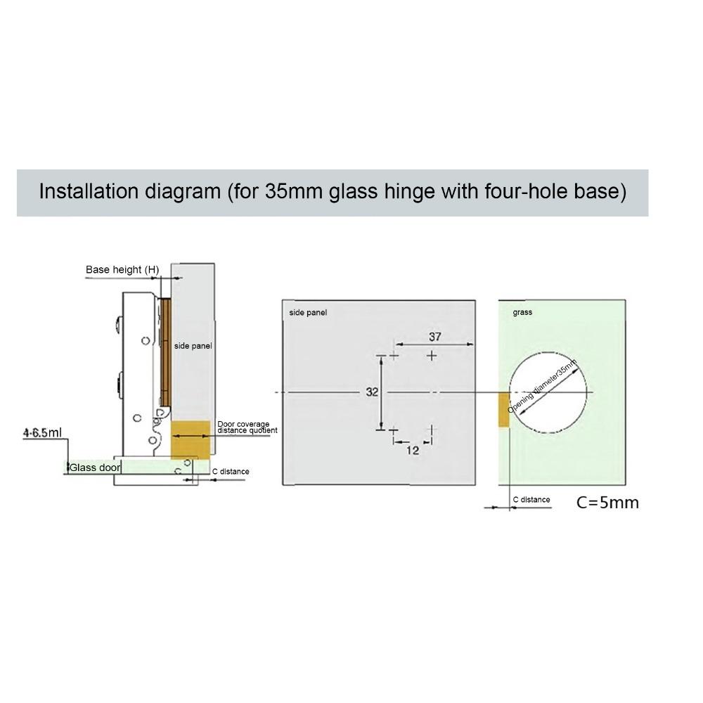 

Adjustable Door Hinge 35mm Hole Furniture Hinge Wardrobe Door Hydraulic Hinge Indoor Use