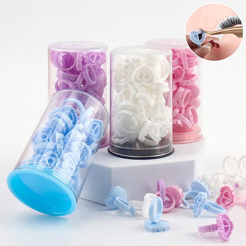 30Pcs/Box Disposable Eyelash Extension Glue Ring Cup Tattoo Pigment Holder Container Lash Tools