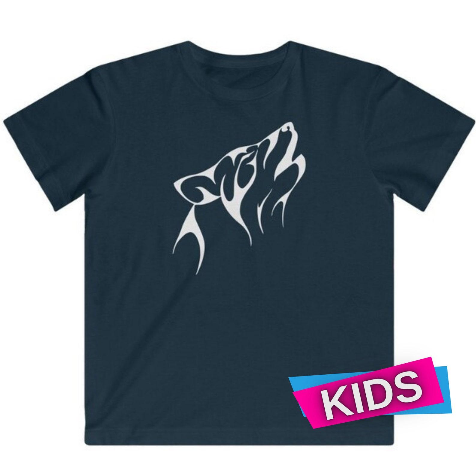 Wolf T shirt | Cute Kids Tshirt | Boys T Shirts | Tshirt For Girls | Kid Tshirt | Kids shirt | Shirt For Boys Howling Wolves XL
