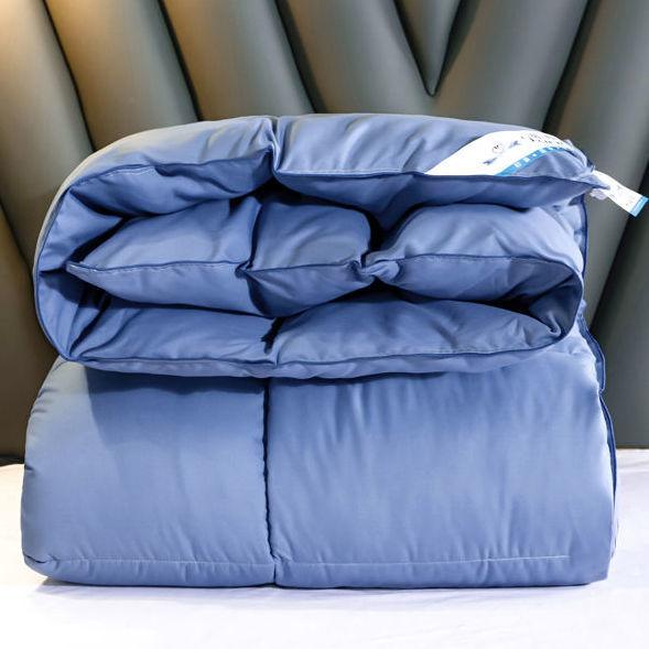 White Goose Down Duvet, Warm Winter Duvet Insert Quilted Bed Comforter, King, Queen, Full, Twin Size, Kid Bed, Patchwork Blanket