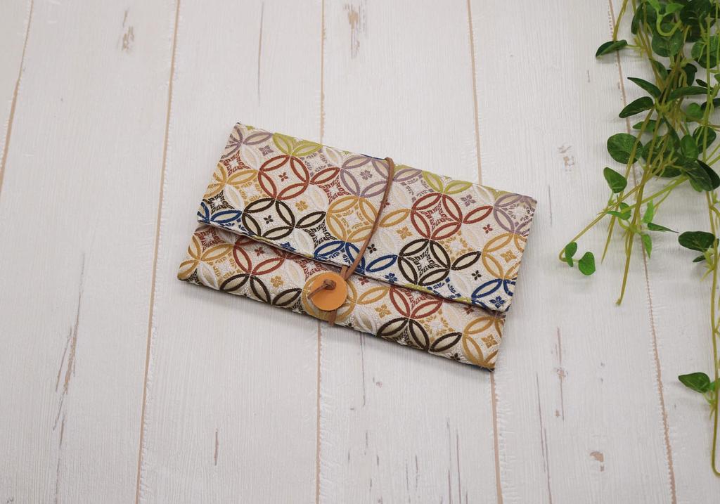 Nishijin-ori Gold Brocade Kaishi Case with Scissors for Tea Ceremony, Hatsugama, and First Practice (Shippo)