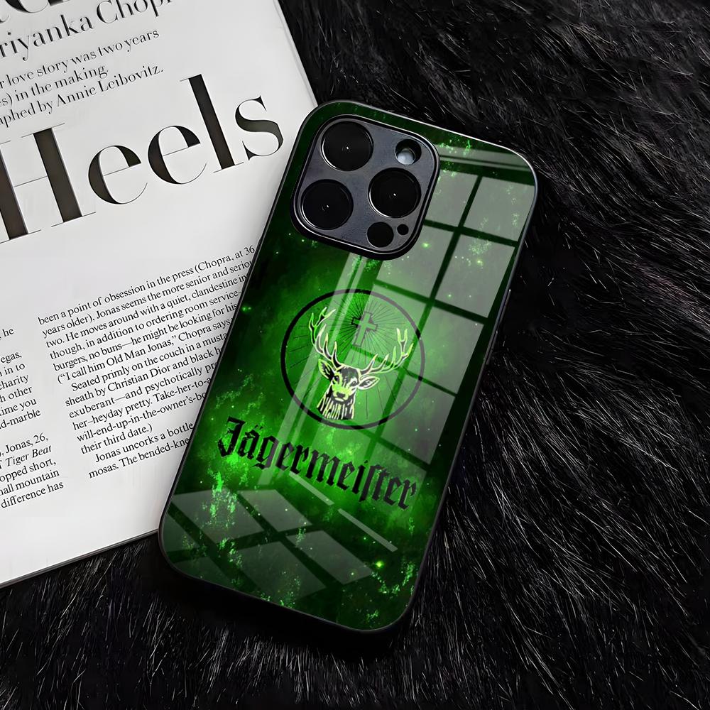 Hot J-Jagermeisters Phone Case For IPhone 17 Air 16 E Pro Max 15 14 13 Mini 12 Pro 11 Max Plus Black Glass Cover