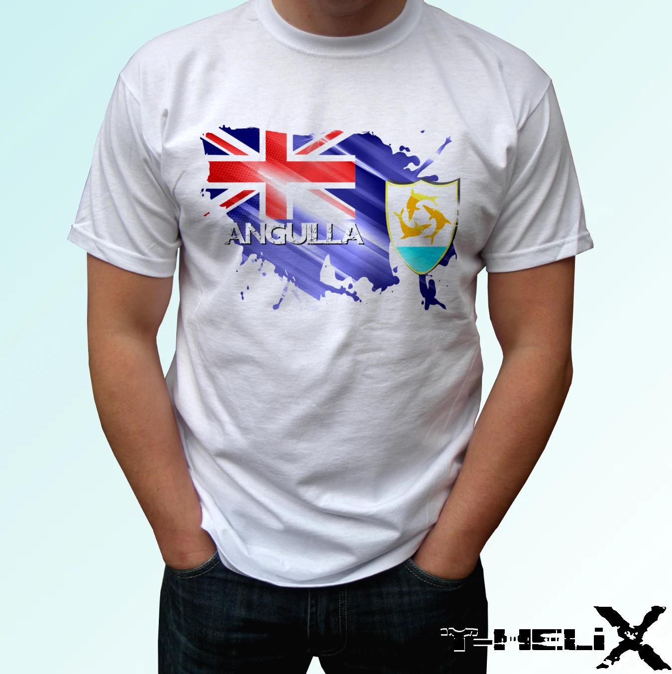 

Anguilla flag - white kids boys T-Shirt top Great Britain design s s kids & baby 160