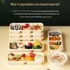 Allies Eco-Friendly Corn Starch 3-Compartment Takeaway Containers