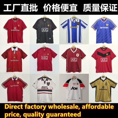 MU Red Devils Man L Retro Jersey C Ronaldo Classic Replica Version Of Football Clothes Champions League Premier Training