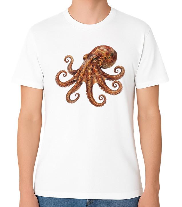 Octopus Sea Creature T-Shirt Ocean Marine Animal Graphic Unisex Tee S разноцветный